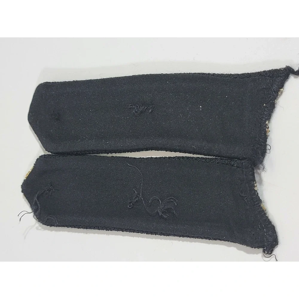 St. John 2 Black Gold Knit Epaulette‎ Ornamental Shoulder Tabs 5.5x1.5 Designer
